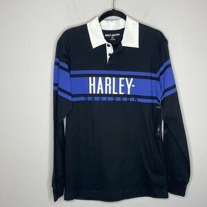Harley-Davidson | Men’s Rugby Style Longsleeve‎ Shirt Size Small NWT